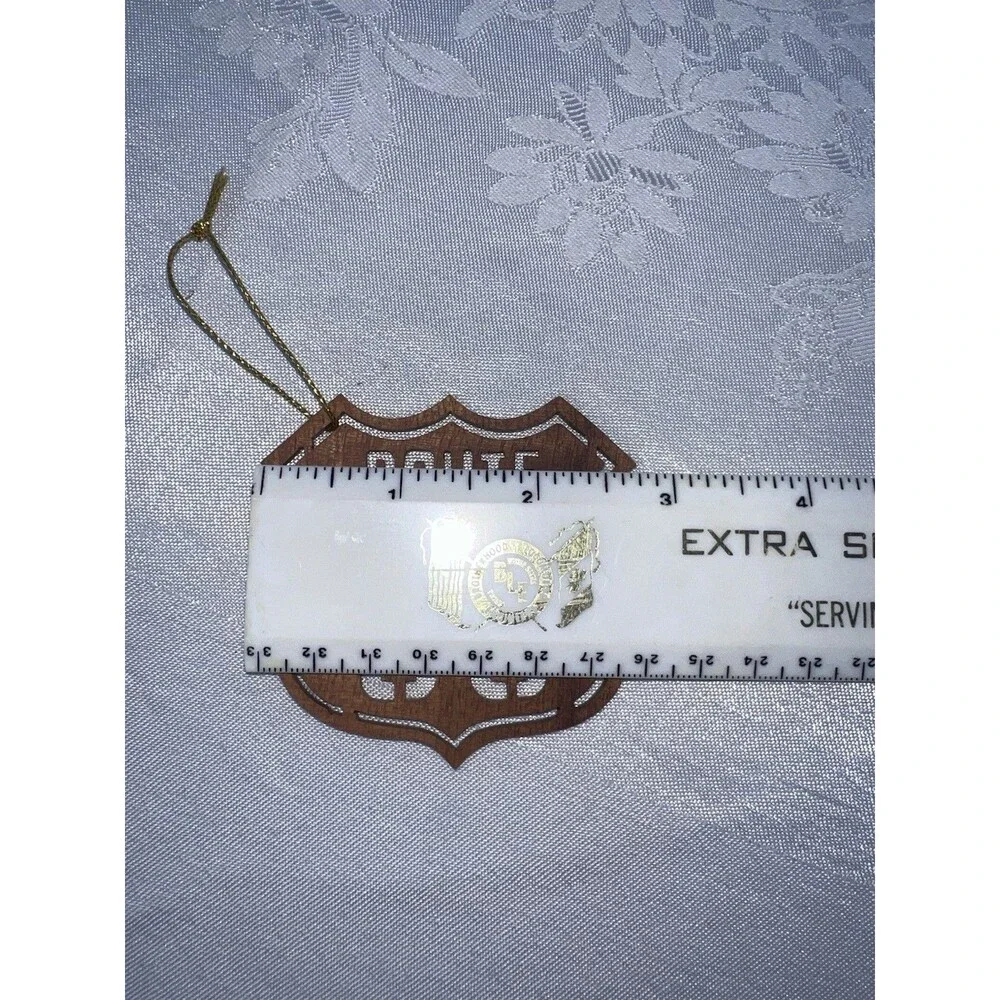 Route 66 Wood Laser Cut Hanging  Ornament US Souvenir Collectible Travel